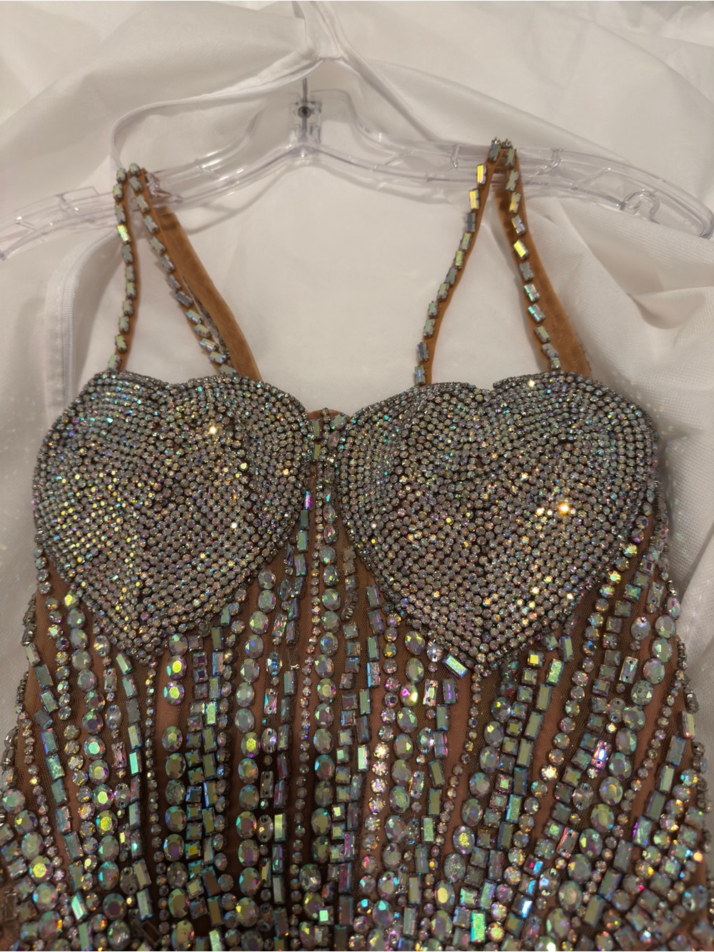 Portia & Scarlett Heart Neckline Embellished Mini Dress - Picture 7 of 11